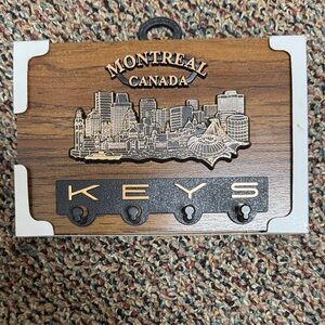 NWT Montreal Canada Wooden Key Holder